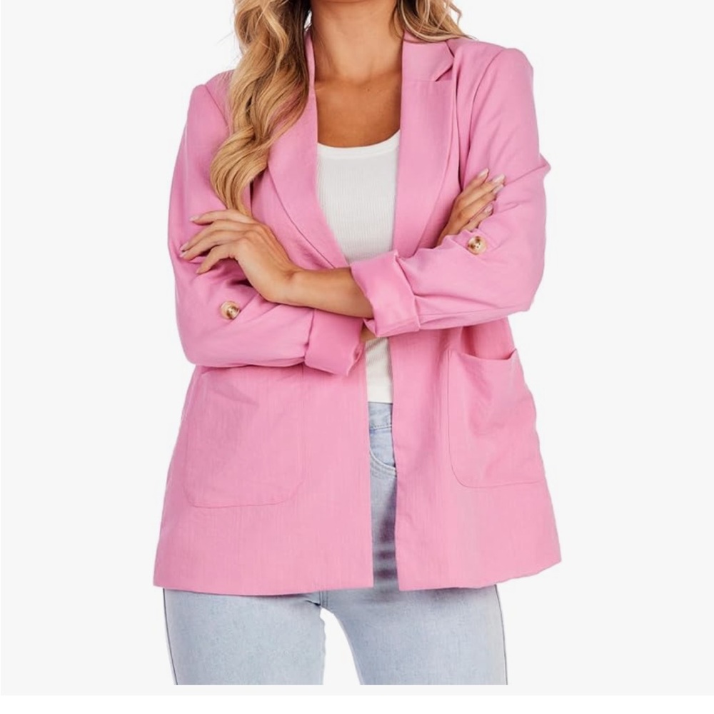 Mud Pie Women's Blush Pink Blazer